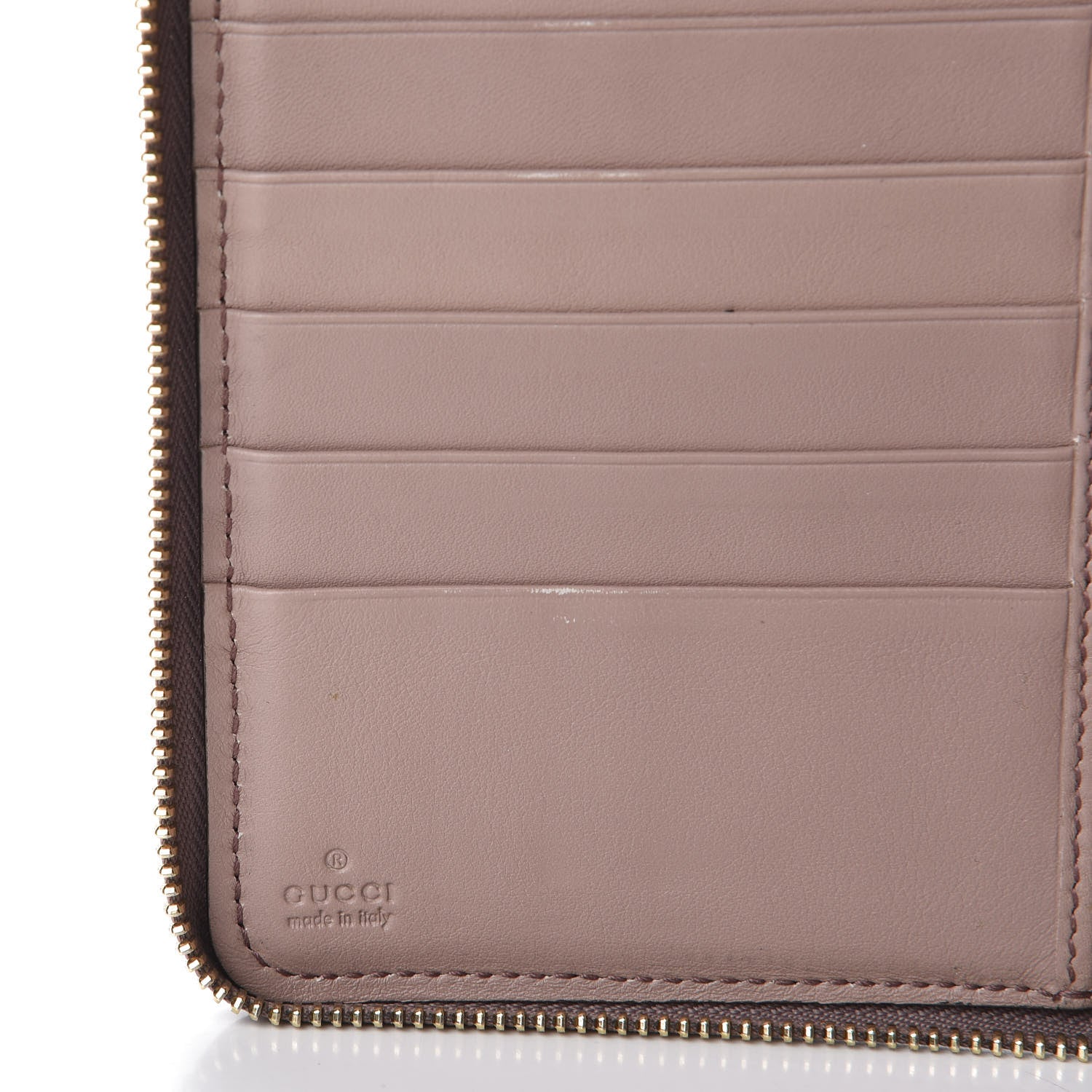 Gucci Patent Soho Zip Around Wallet Dark Cipria 7 of 11