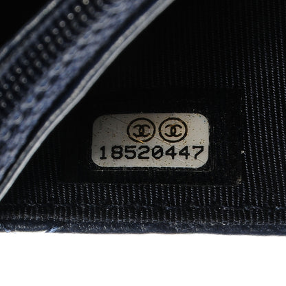 Chanel Lambskin Quilted Wallet On Chain WOC Blue 8 of 8