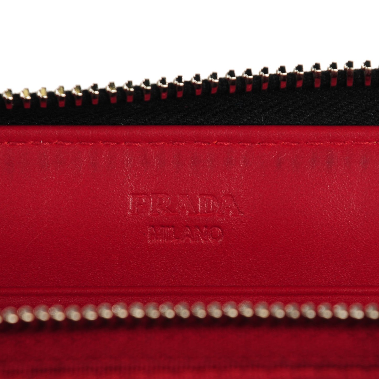 Saffiano Vernice Studded Zip Around Wallet Black