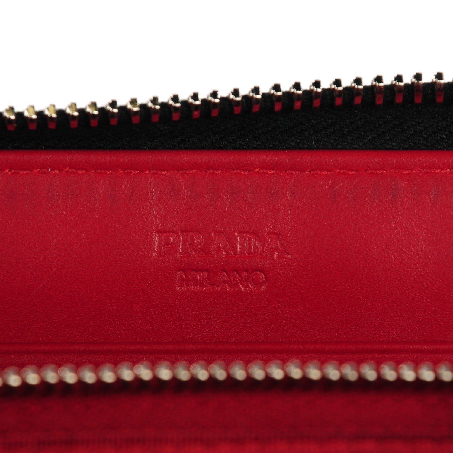 Prada Saffiano Vernice Studded Zip Around Wallet Black 5 of 8