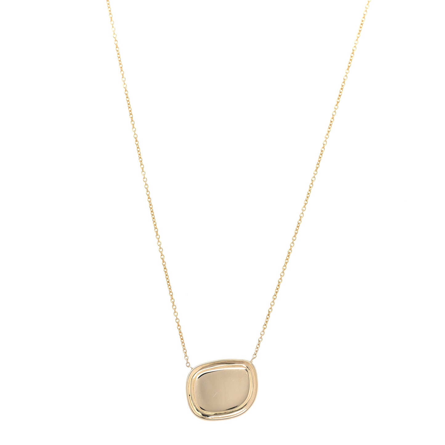18K Yellow Gold Amphibole Pendant Necklace