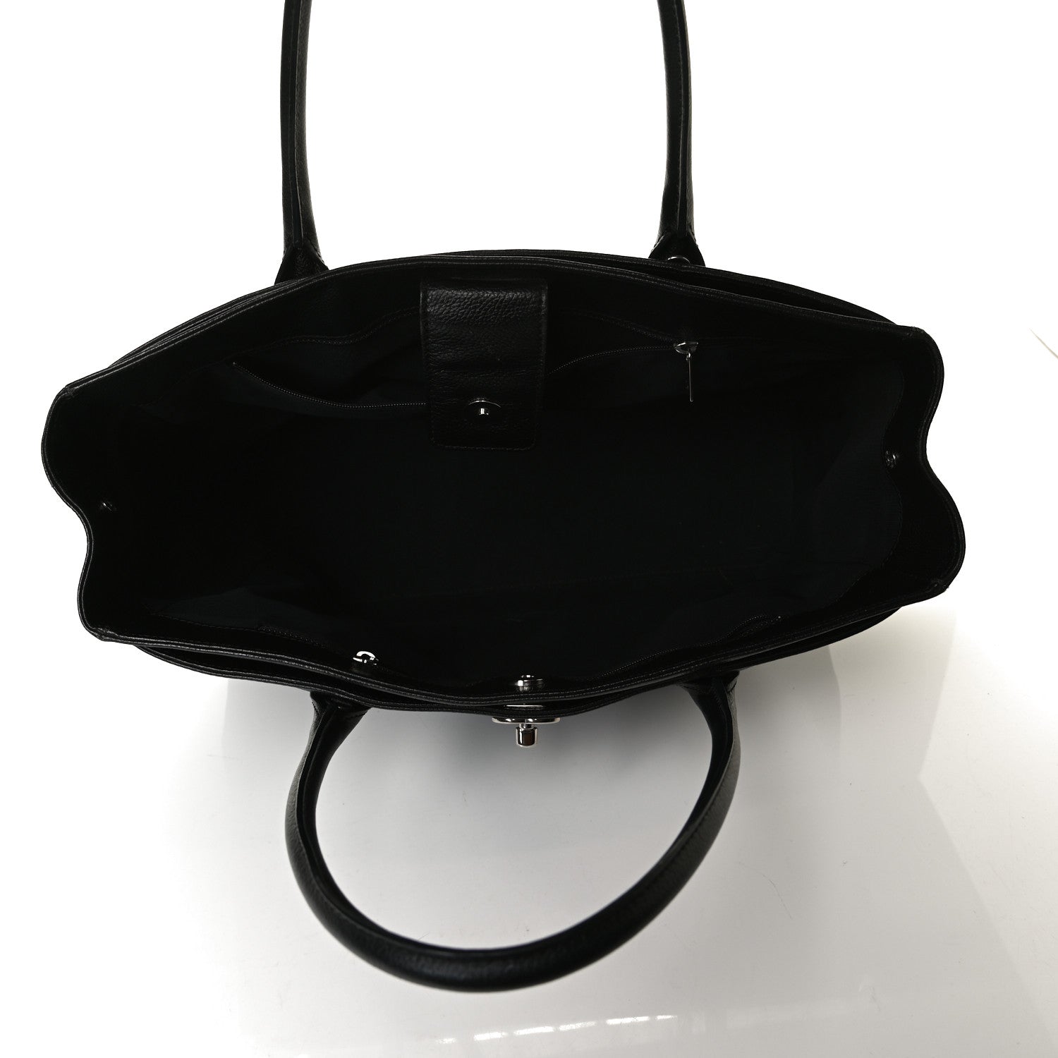 Chanel Calfskin Cerf Executive Shopper Tote Black 4 of 17