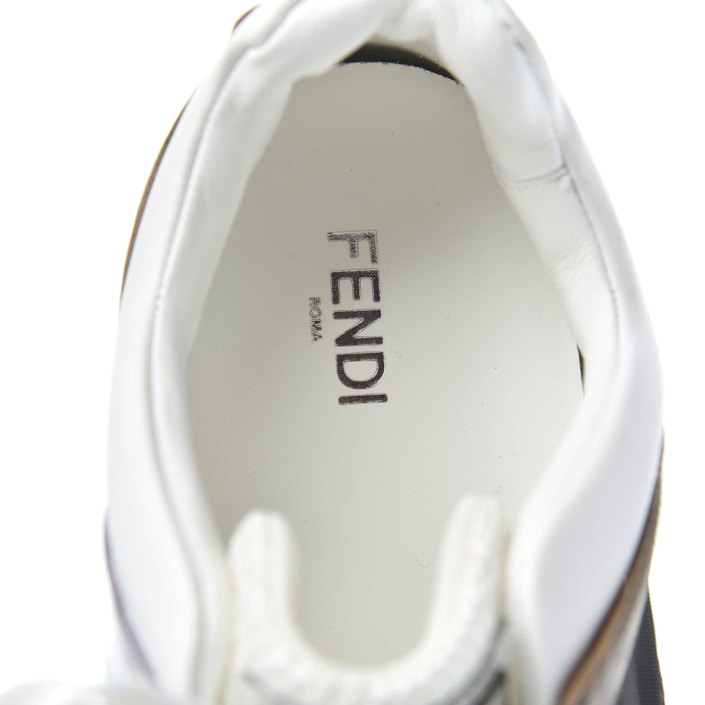 Vitello Mesh FF Digital Print Mens Fancy Low Top Sneakers 9 Nocciola Black Ultra White