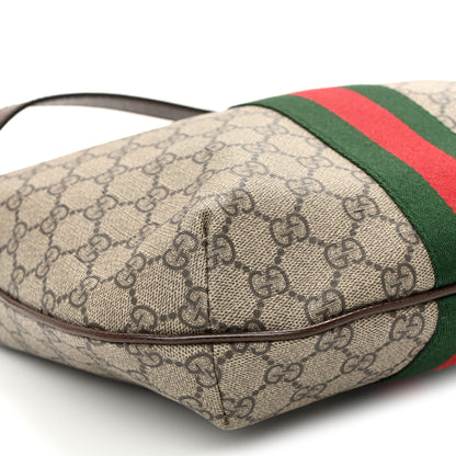 Gucci GG Supreme Monogram Web Small Ophidia Half Moon Hobo Brown 9 of 11