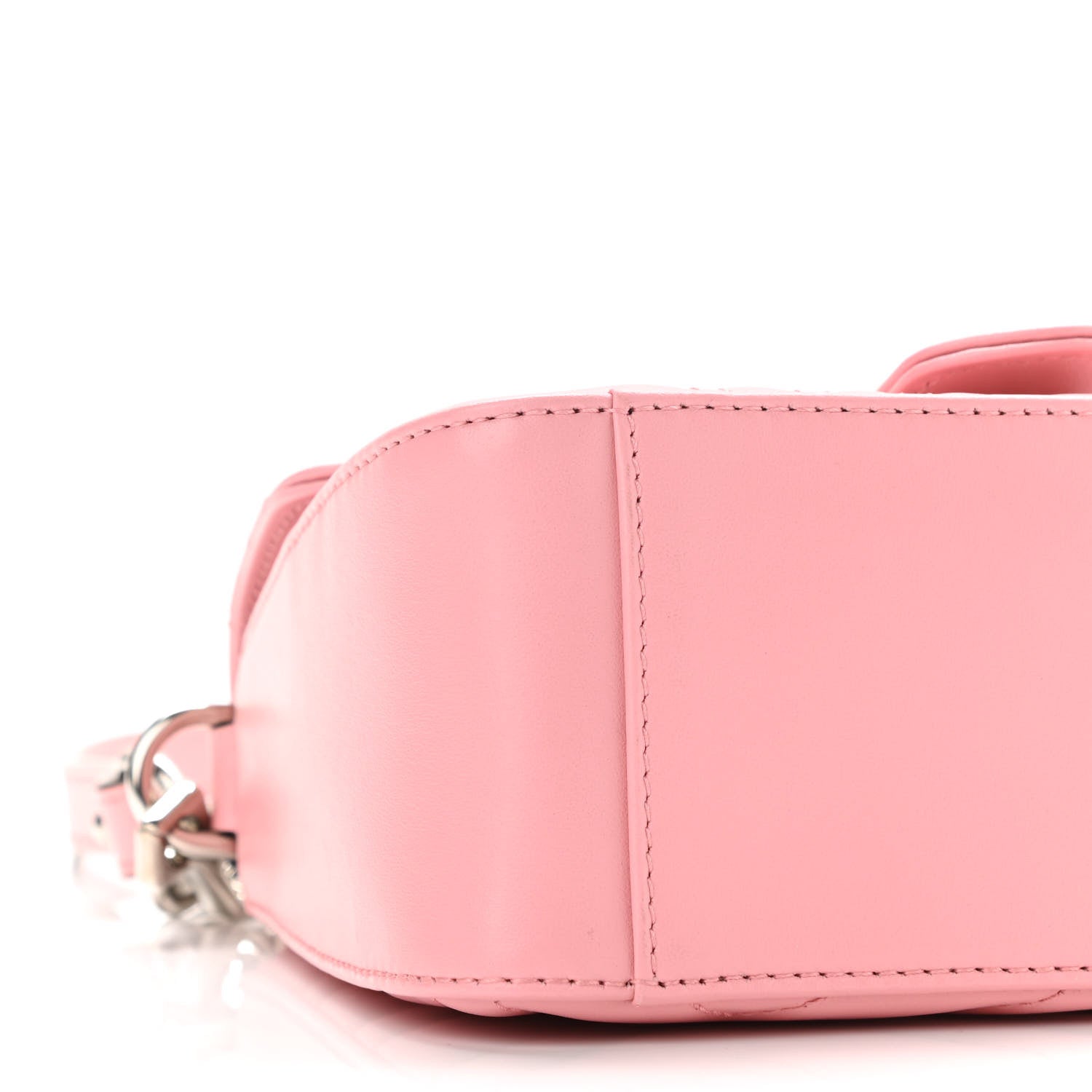 Gucci Calfskin Matelasse Mini GG Marmont Top Handle Shoulder Bag Wild Rose 9 of 10