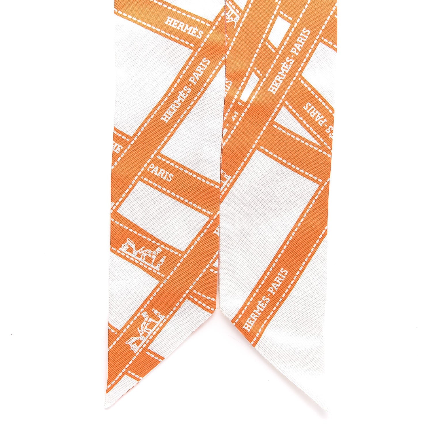 Hermes Silk Bolduc Twilly Orange 3 of 5