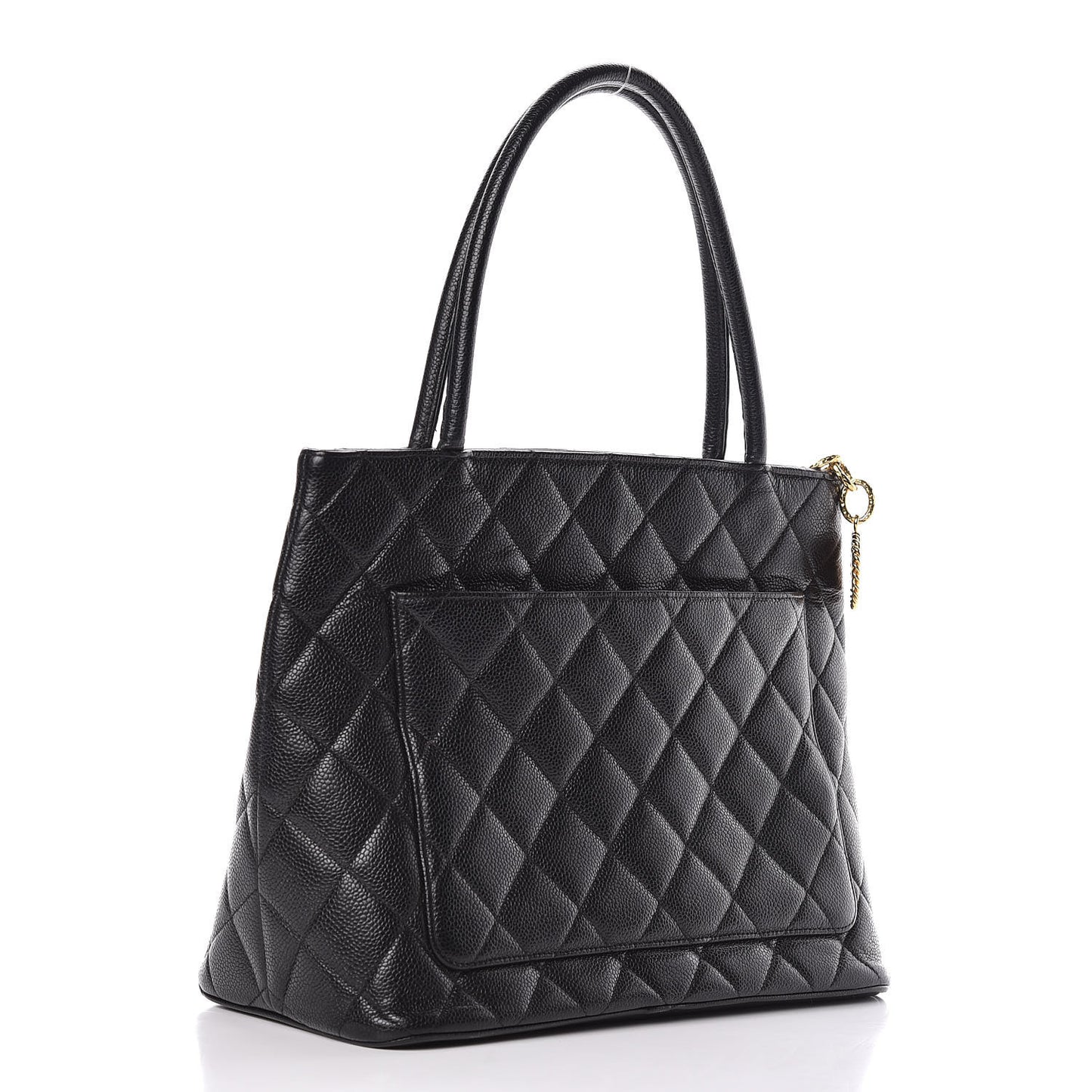 Caviar Quilted Medallion Tote Black