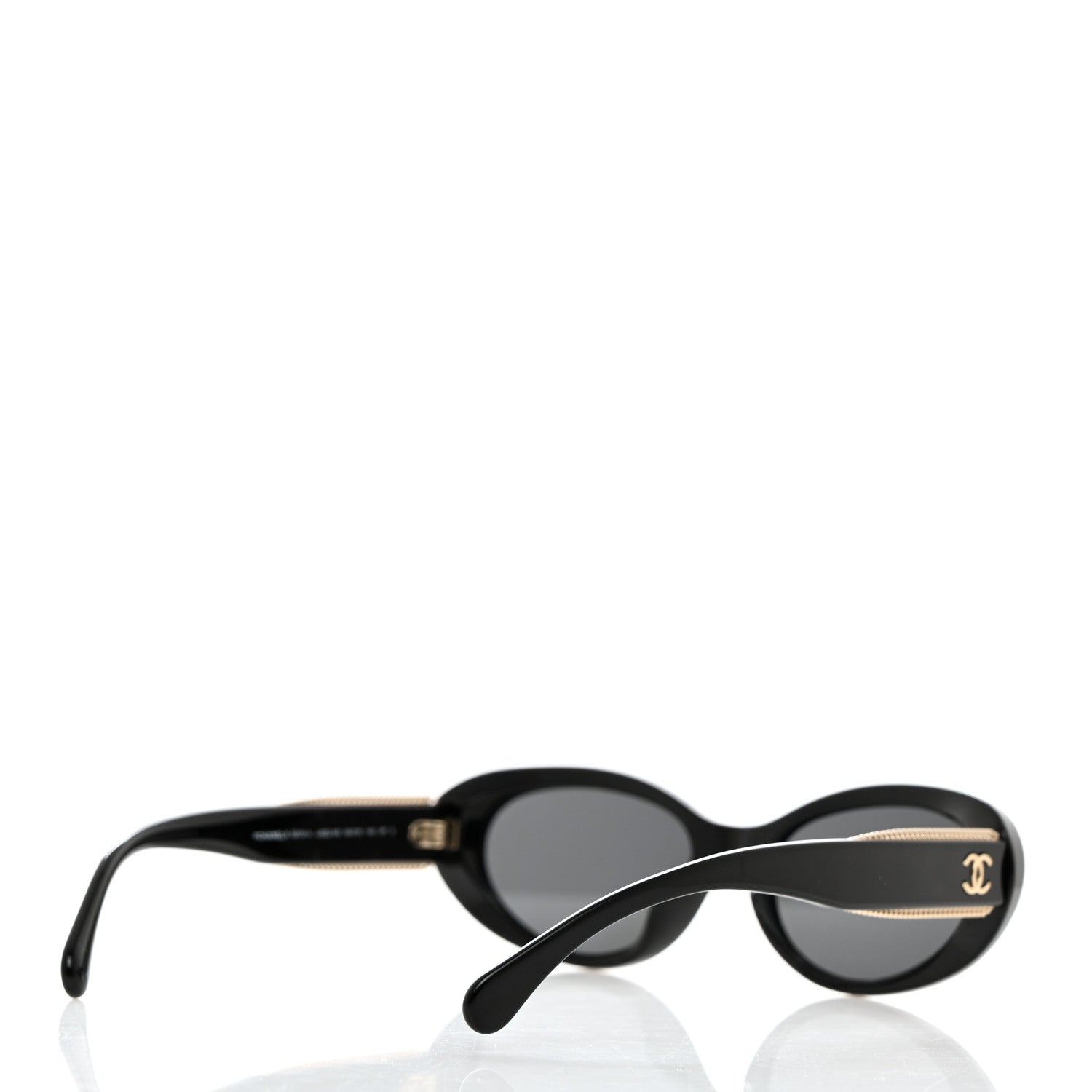 Chanel Acetate Oval Sunglasses 5515-A Black 4 of 9