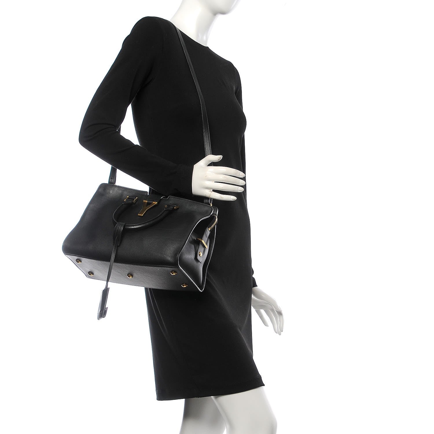 Saint Laurent Calfskin Small Classic Y Cabas Black 2 of 12