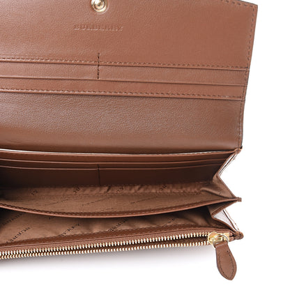 Burberry Calfskin Horseferry Check Porter Continental Wallet Tan 4 of 8