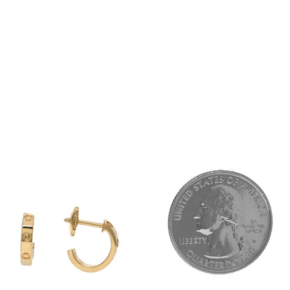 Cartier 18K Yellow Gold Small LOVE Hoop Earrings 2 of 5