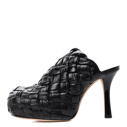 Bottega Veneta Shiny Nappa Intrecciato The Bold 105 Mules 38 Black 1 of 7