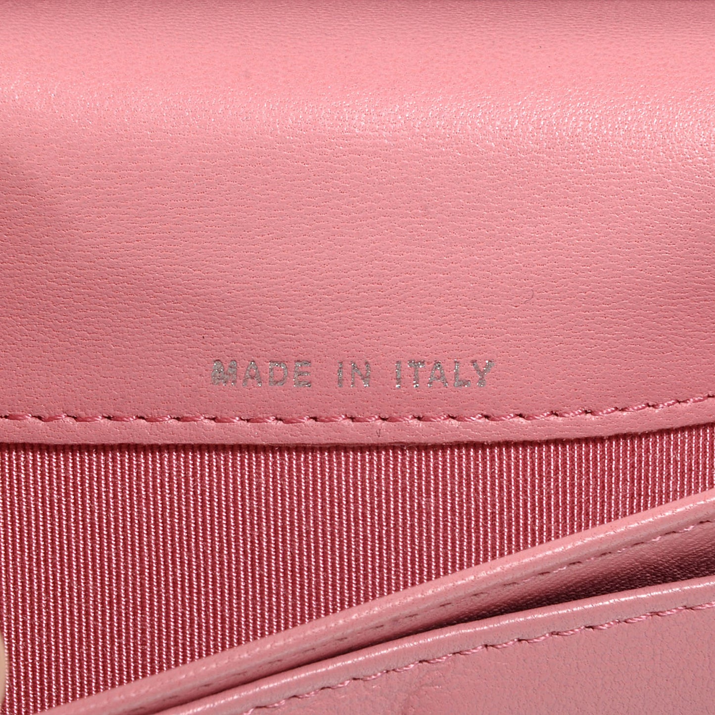 Lambskin Quilted Yen Wallet Pink
