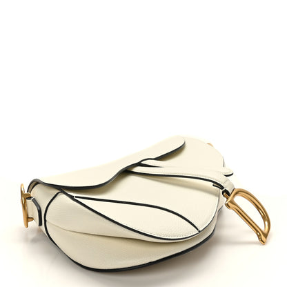 Christian Dior Grained Calfskin Saddle Bag White 4 of 8