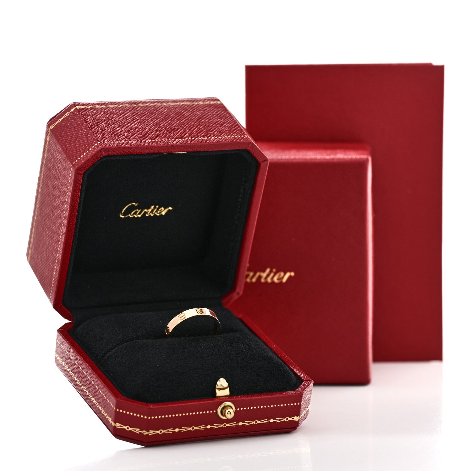 Cartier 18K Yellow Gold 3.5mm LOVE Wedding Band Ring 56 7.5 6 of 6