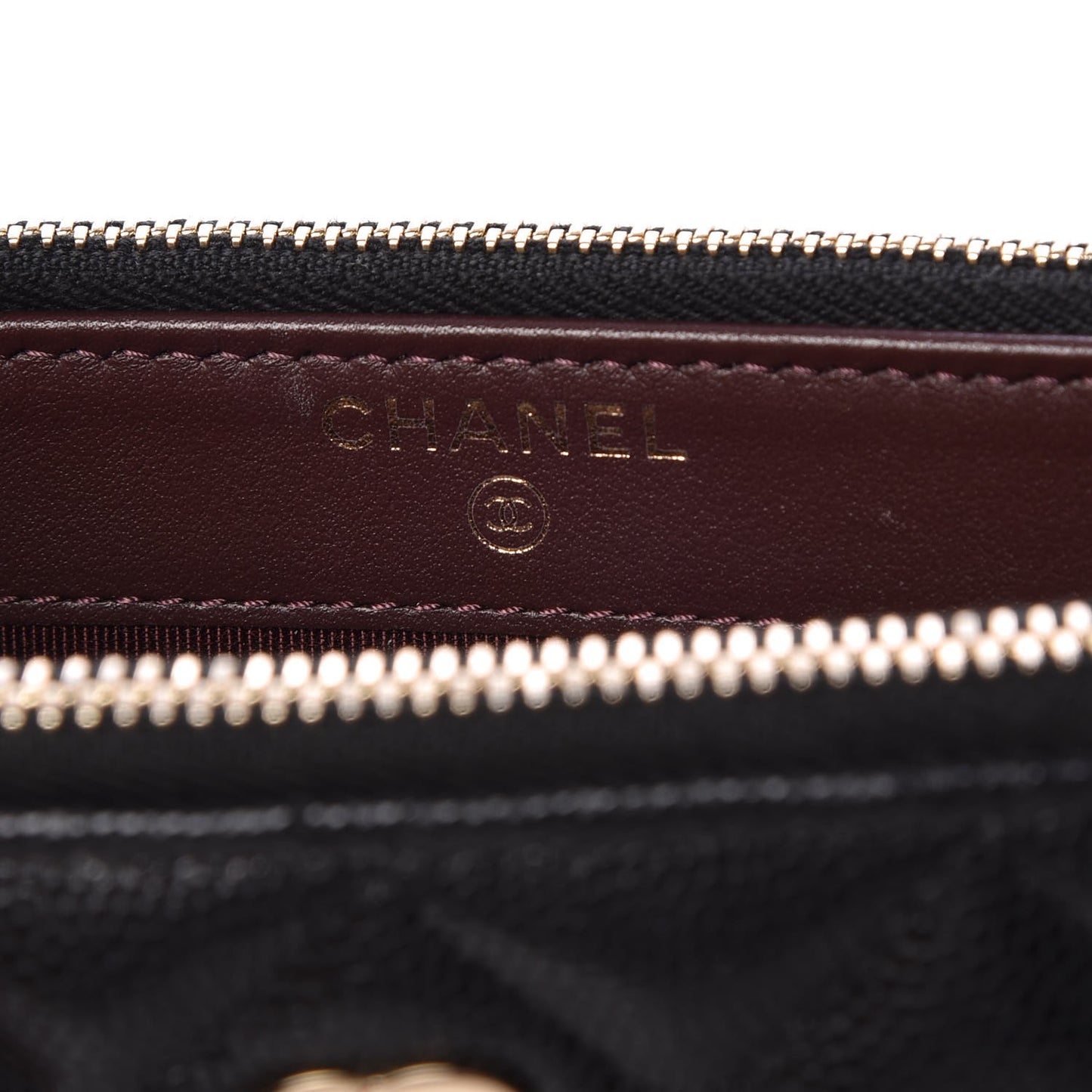 Caviar Quilted Small Clutch With Chain Black
