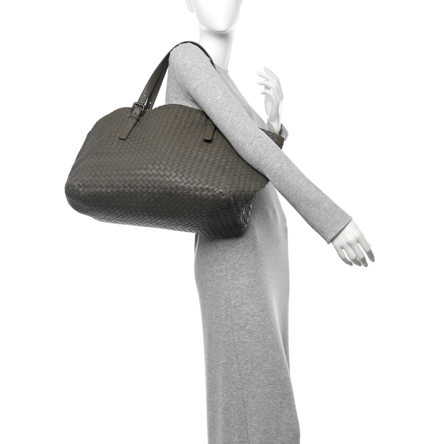 Bottega Veneta Nappa Intrecciato Large Seamless Tote  Taupe Grey 2 of 10