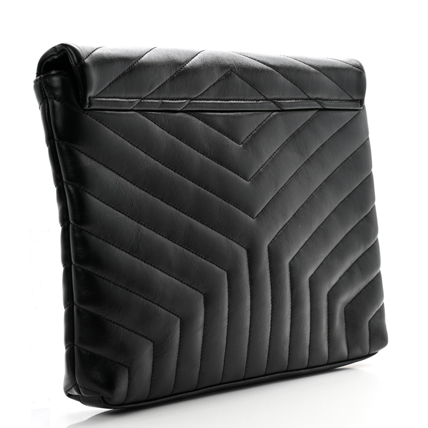 Saint Laurent Calfskin Y Quilted Monogram Loulou Document Holder Black 6 of 25