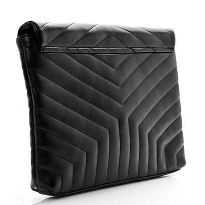 Saint Laurent Calfskin Y Quilted Monogram Loulou Document Holder Black 6 of 25