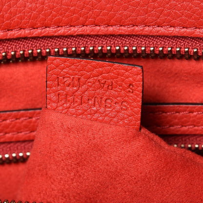 Celine Drummed Calfskin Mini Luggage Coquelicot 8 of 9