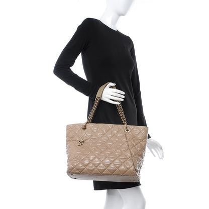 Chanel Crumpled Grained Calfskin Large Coco Pleats Tote Beige 2 of 10
