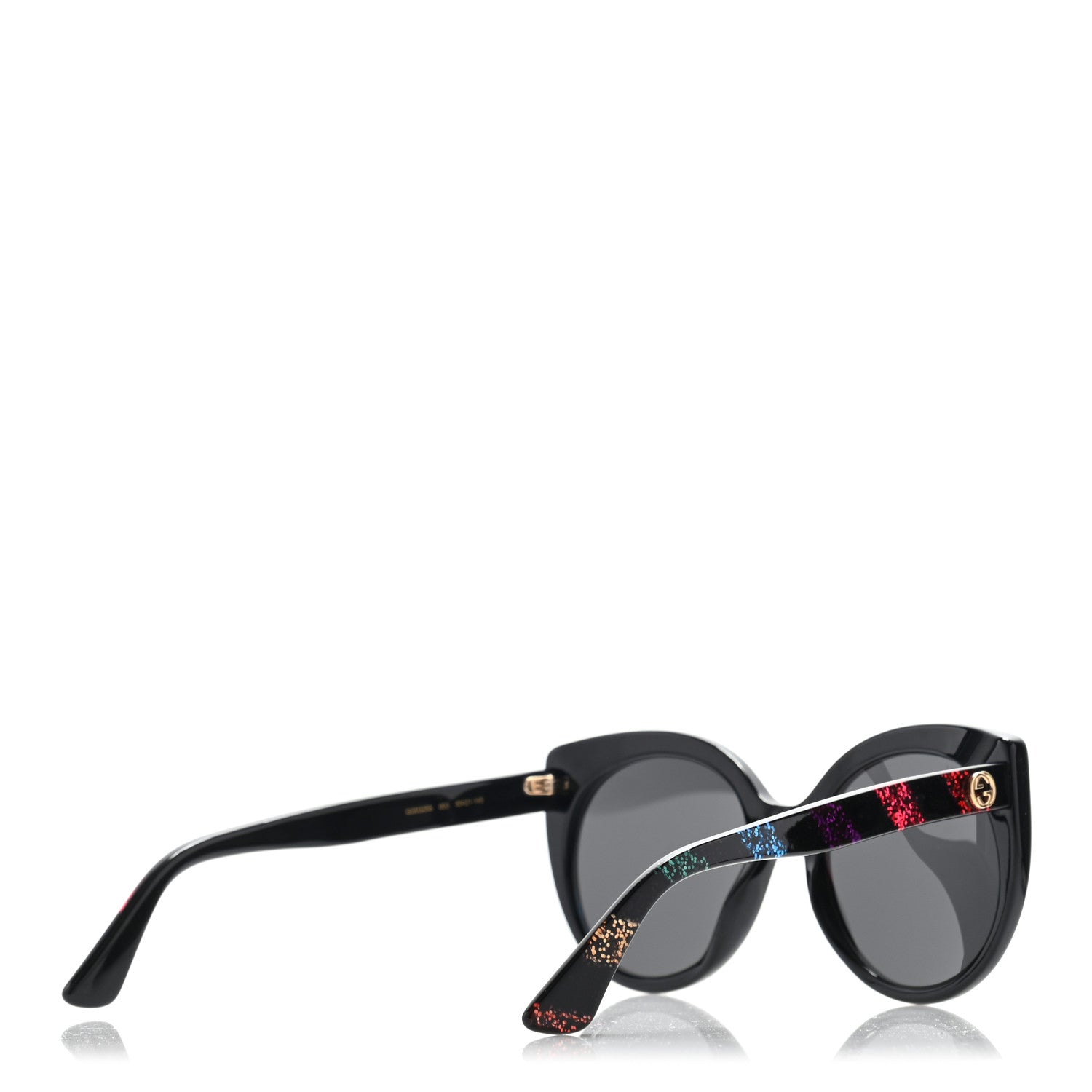 Gucci Glitter Acetate Cat Eye Sunglasses GG0325SA Black 4 of 8