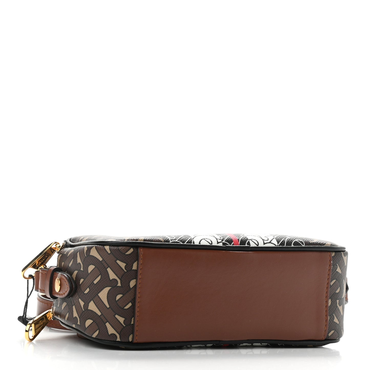 E-Canvas Monogram Stripe Micro Camera Bag Bridle Brown