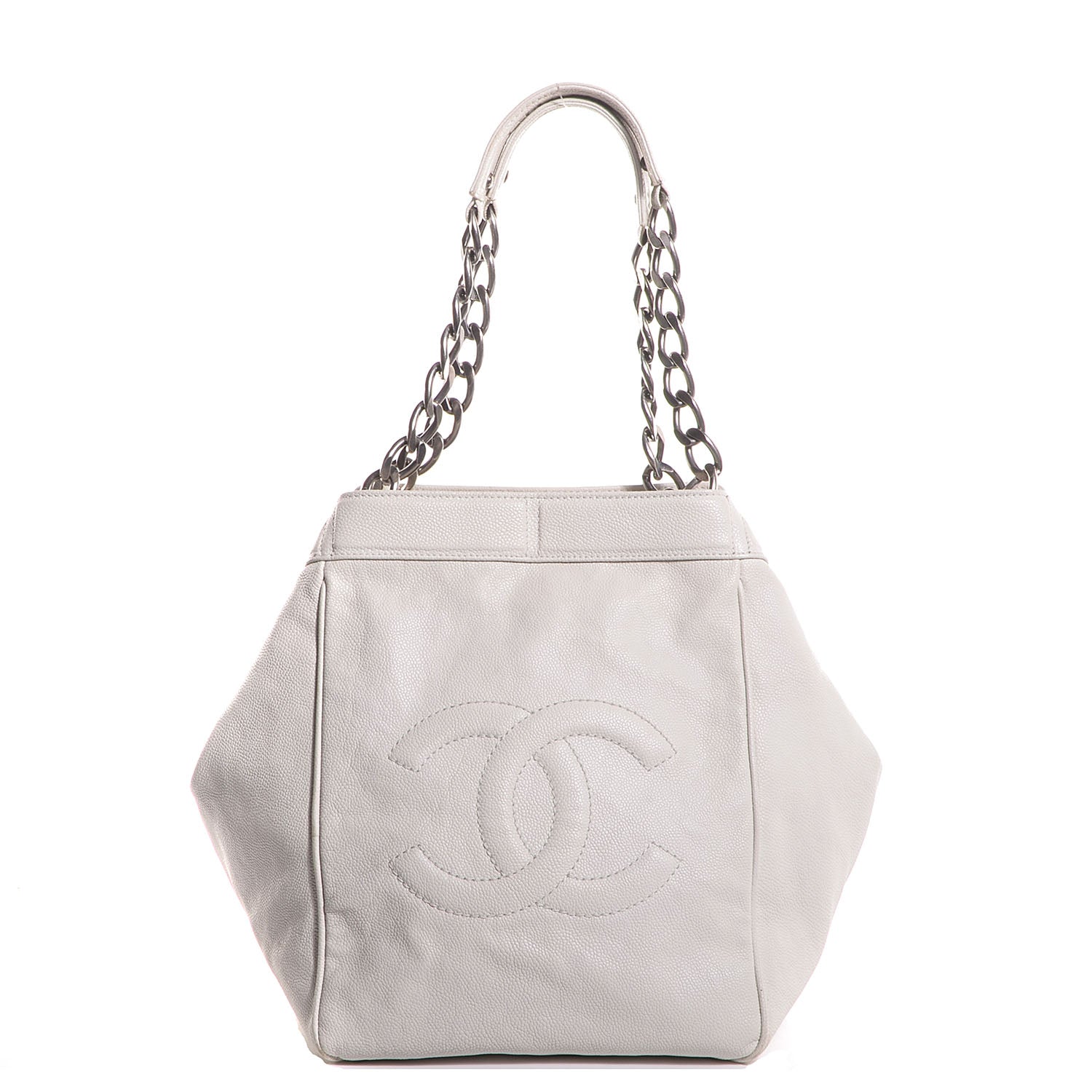 Chanel Distressed Caviar Outdoor Ligne Tote White 1 of 7