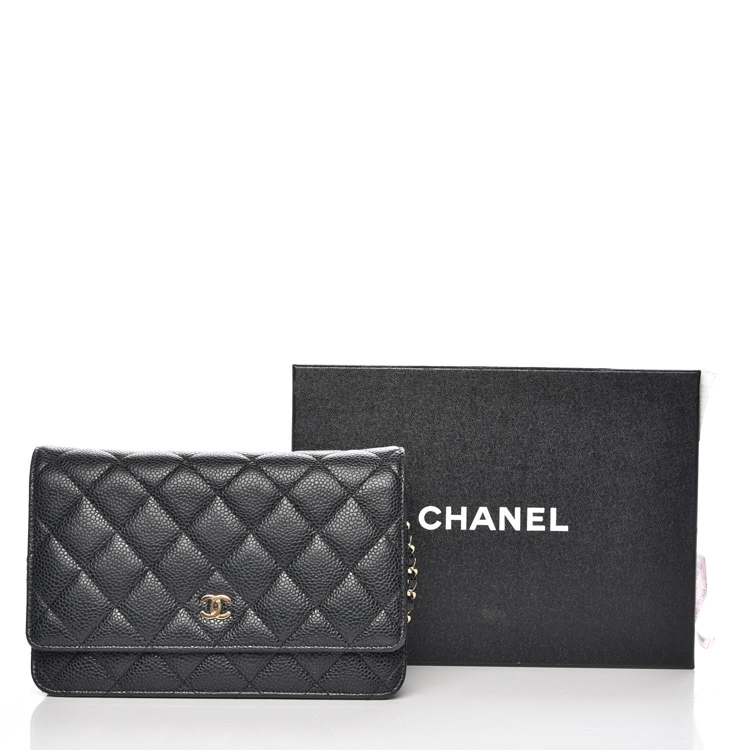 Chanel Caviar Quilted Wallet On Chain WOC Black 9 of 9
