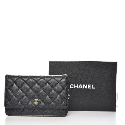 Chanel Caviar Quilted Wallet On Chain WOC Black 9 of 9