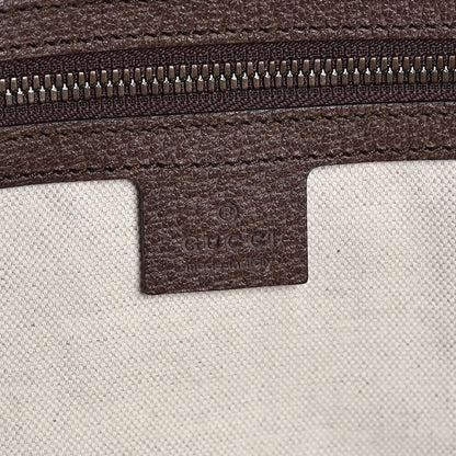 Gucci GG Supreme Monogram Textured Dollar Calfskin Web Large Savoy Duffle Bag Beige Ebony New Acero 6 of 7