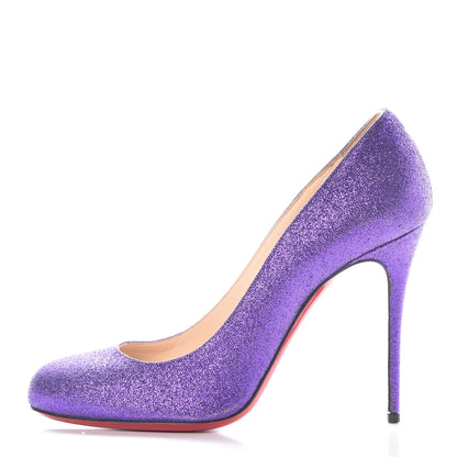 Christian Louboutin Mini Glitter 100 Pumps 37.5 Purple 1 of 6