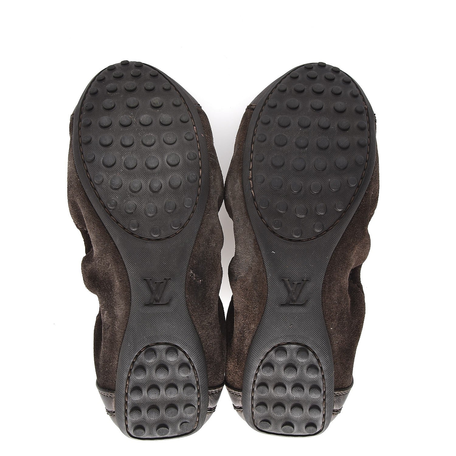 Louis Vuitton Suede Lovely Ballet Flats 37 Brown 6 of 10