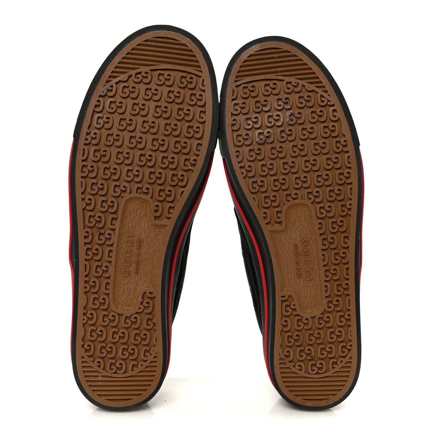 Gucci GG Nylon Mens 1977 Tennis Slip On Sneakers 8.5 Black 1863930