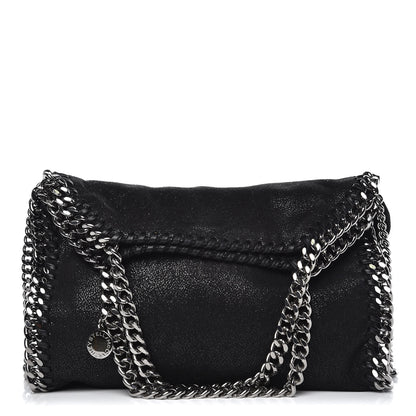 Stella McCartney Shaggy Deer Mini Falabella Fold Over Tote Black 1 of 9