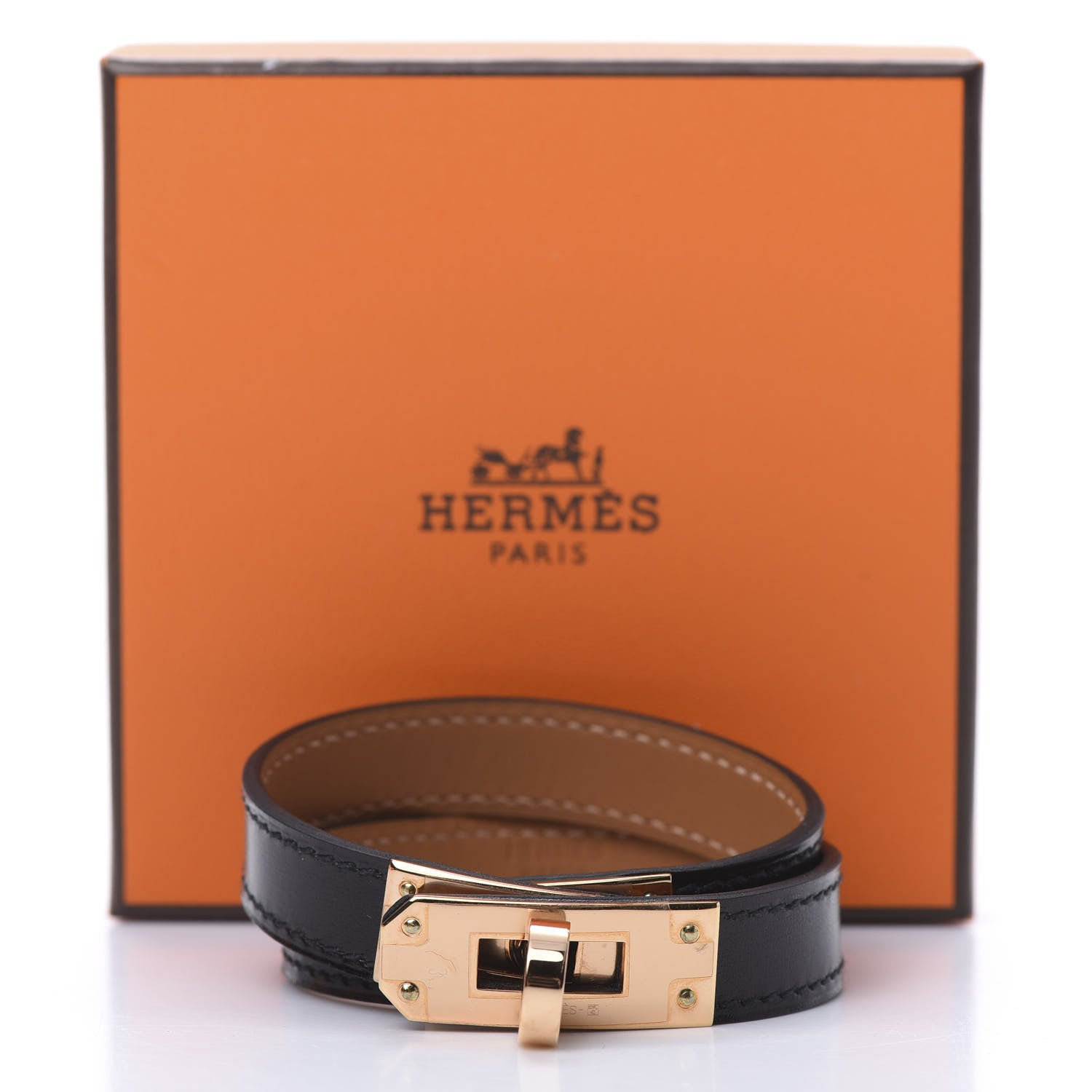 Hermes Box Kelly Double Tour Bracelet T2 Black 7 of 7
