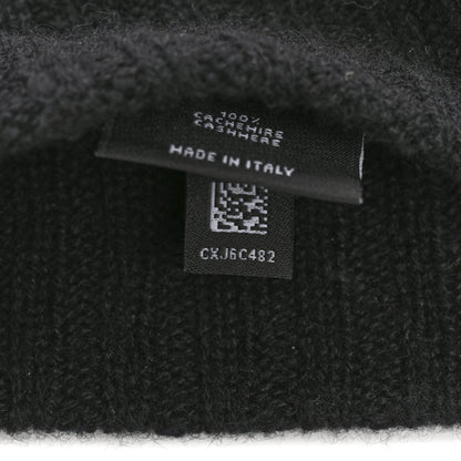 Chanel Cashmere CC Beanie Hat Black 6 of 6