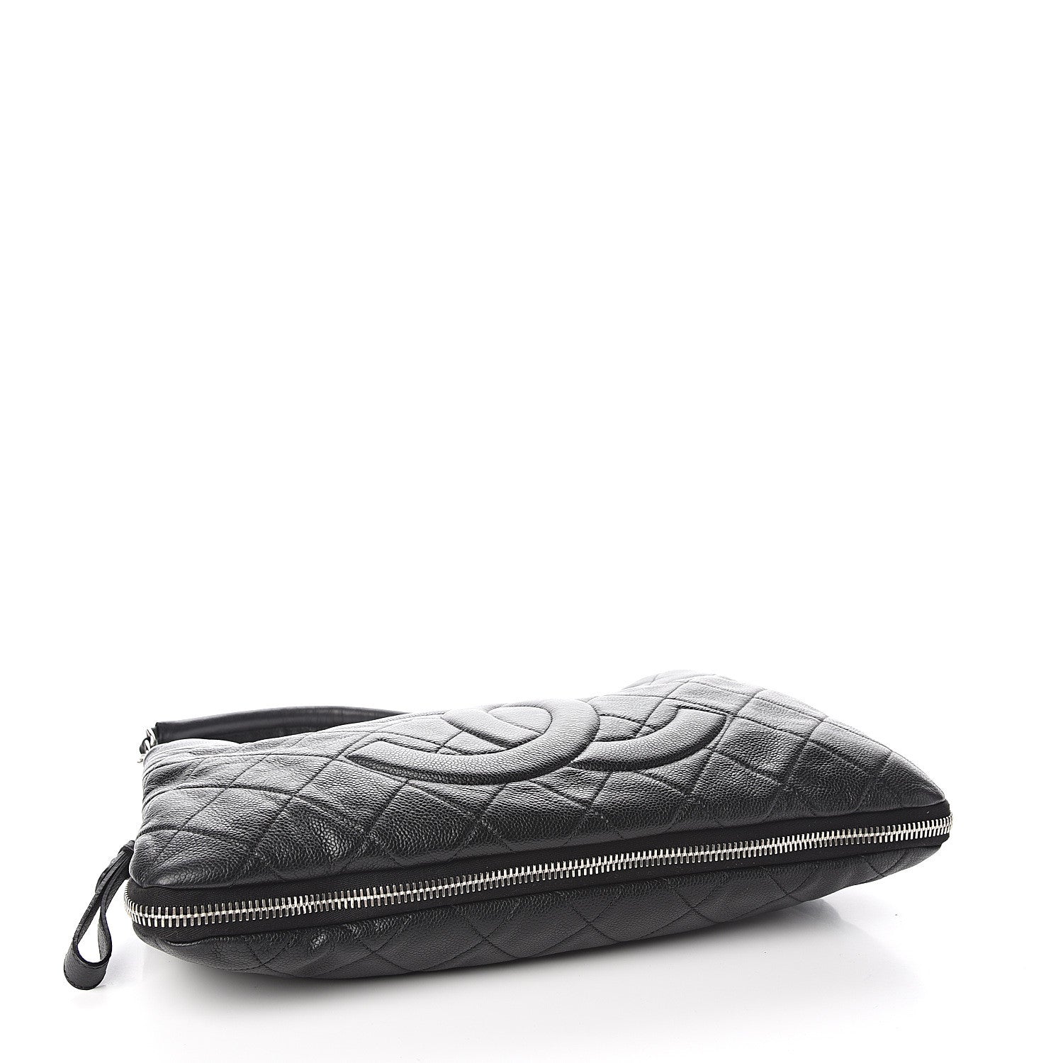 Chanel Caviar Quilted Expandable Zip Shoulder Bag Black 3 of 9