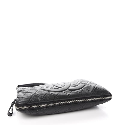 Chanel Caviar Quilted Expandable Zip Shoulder Bag Black 3 of 9
