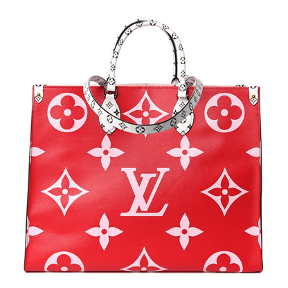 Louis Vuitton Monogram Giant Onthego GM Rouge Rose 1 of 9