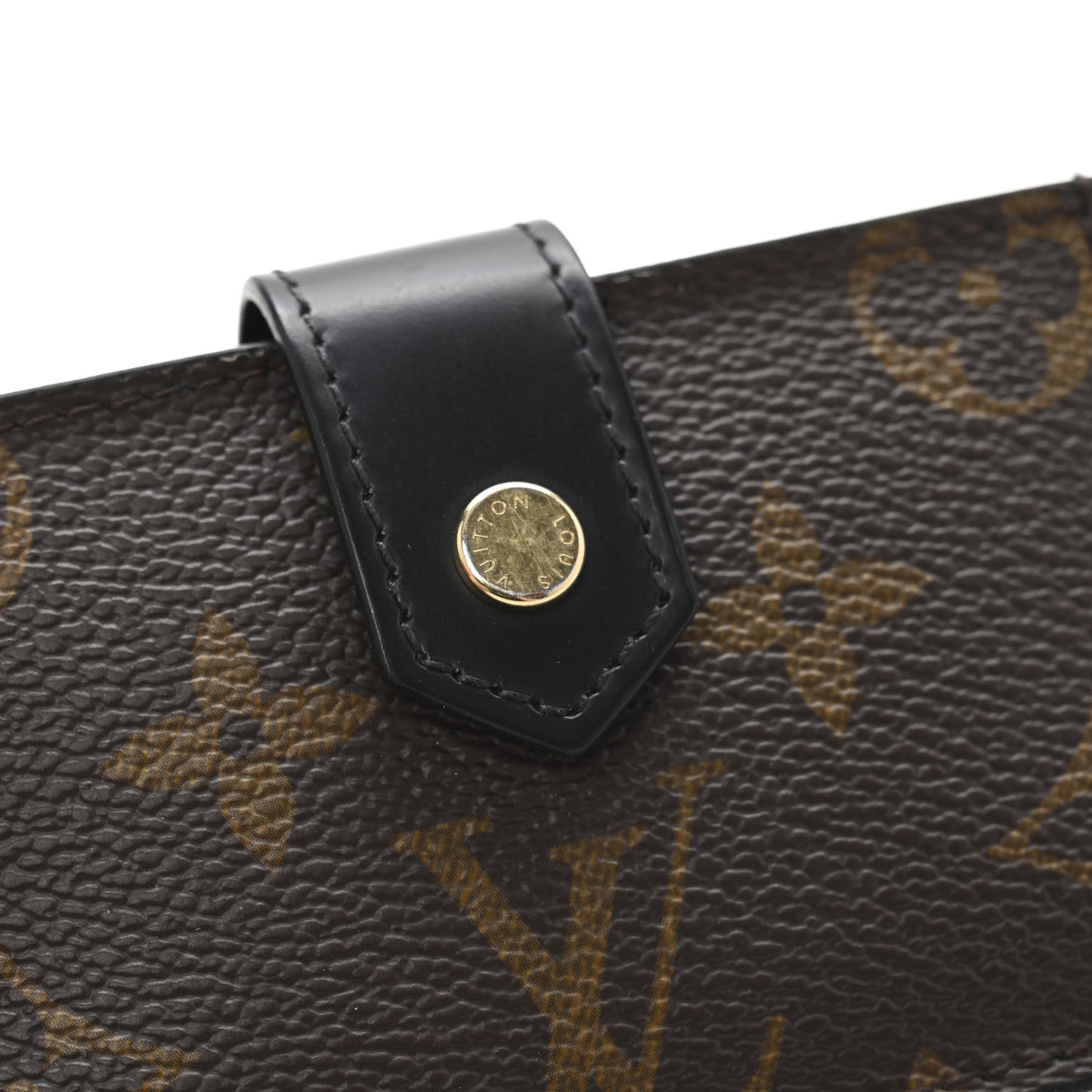 Monogram Gusset Card Holder Black
