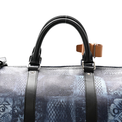 Louis Vuitton Damier Salt Keepall Bandouliere 50 Ocean Blue 7 of 11