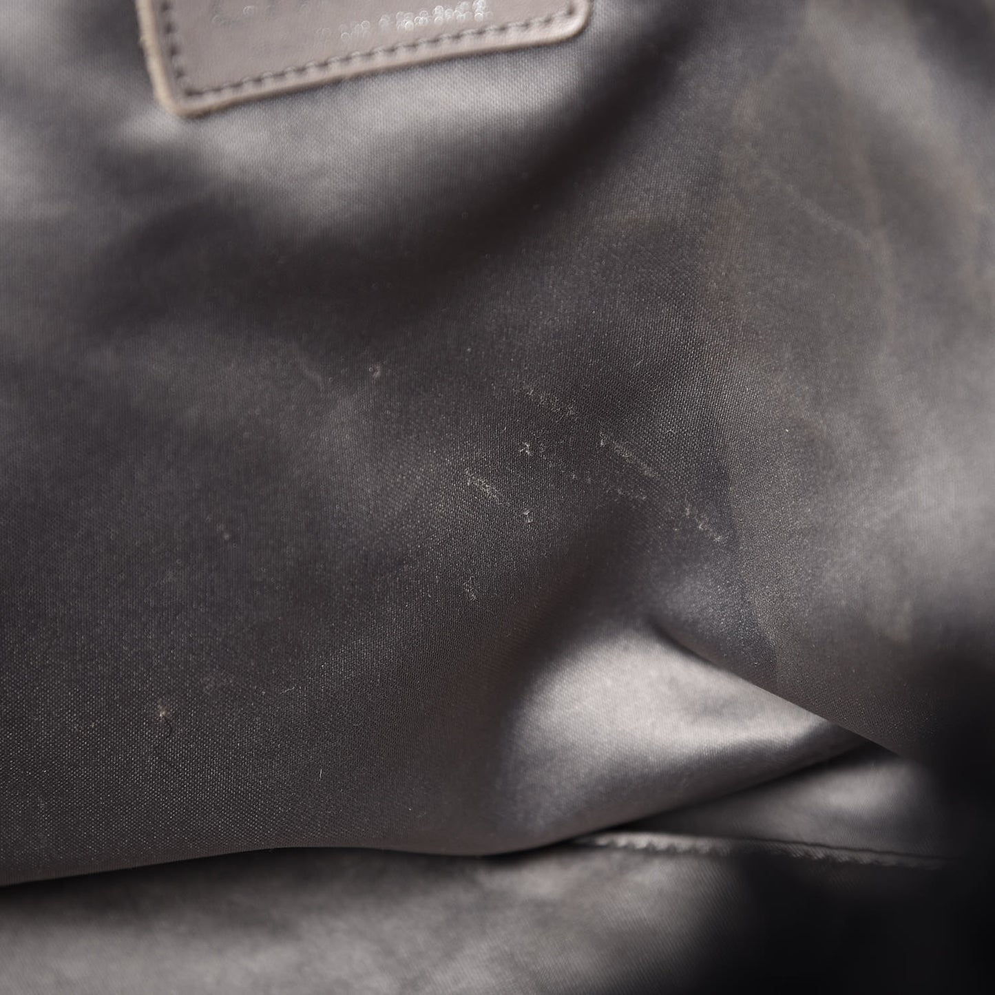 Vinyl Quilted Funny Tweed Tote Black