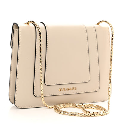Bulgari Calfskin Small Serpenti Forever Snake Strap Crossbody Bag Grey 3 of 10