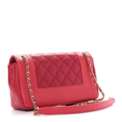 Chanel Sheepskin Quilted Small Vintage Mademoiselle Flap Pink Dark Pink 3 of 11