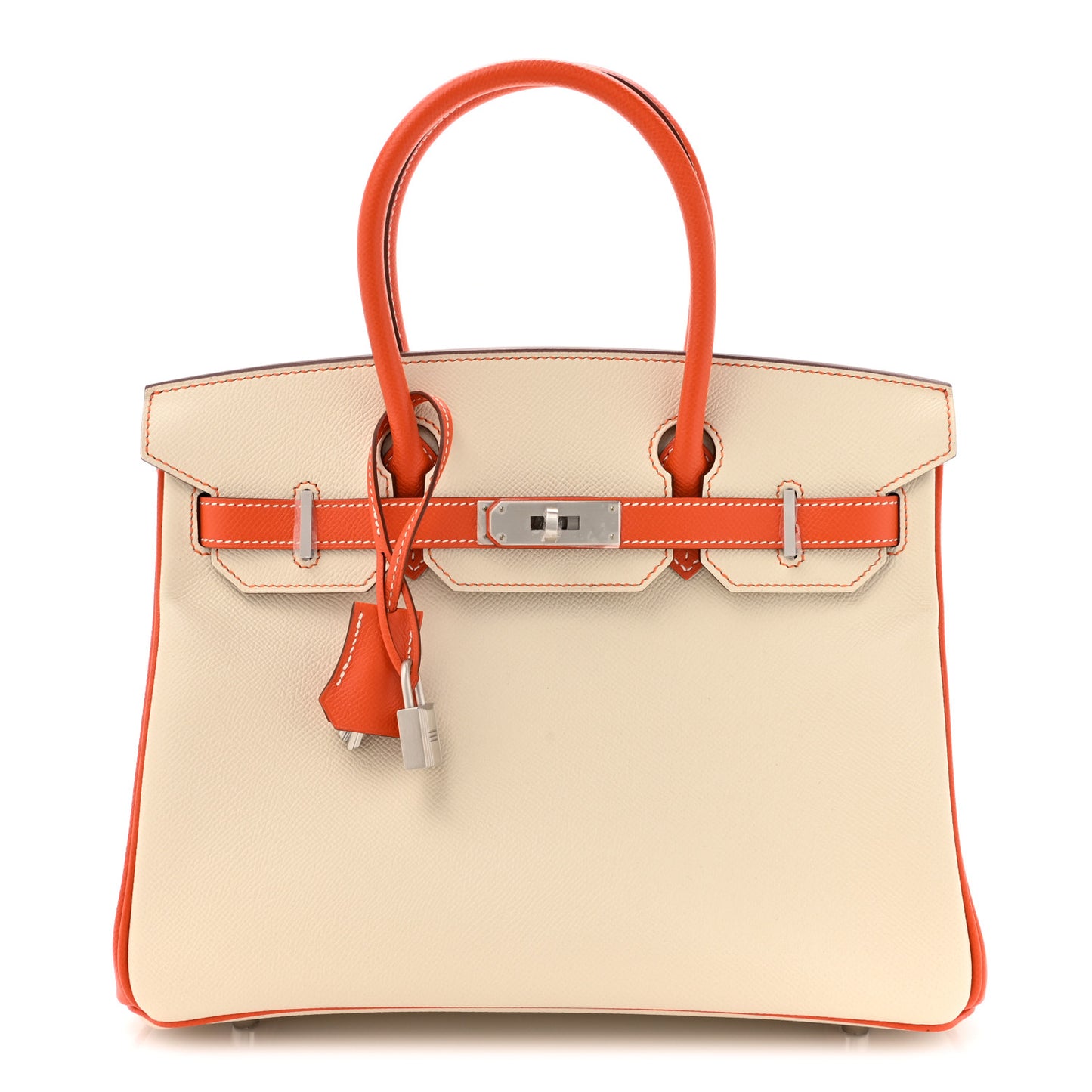 Epsom Horseshoe Birkin 30 Craie Feu