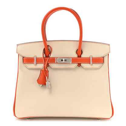 Hermes Epsom Horseshoe Birkin 30 Craie Feu 1 of 12