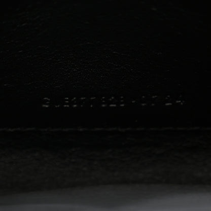 Saint Laurent Grain De Poudre Matelasse Chevron Monogram Chain Wallet Black 7 of 11