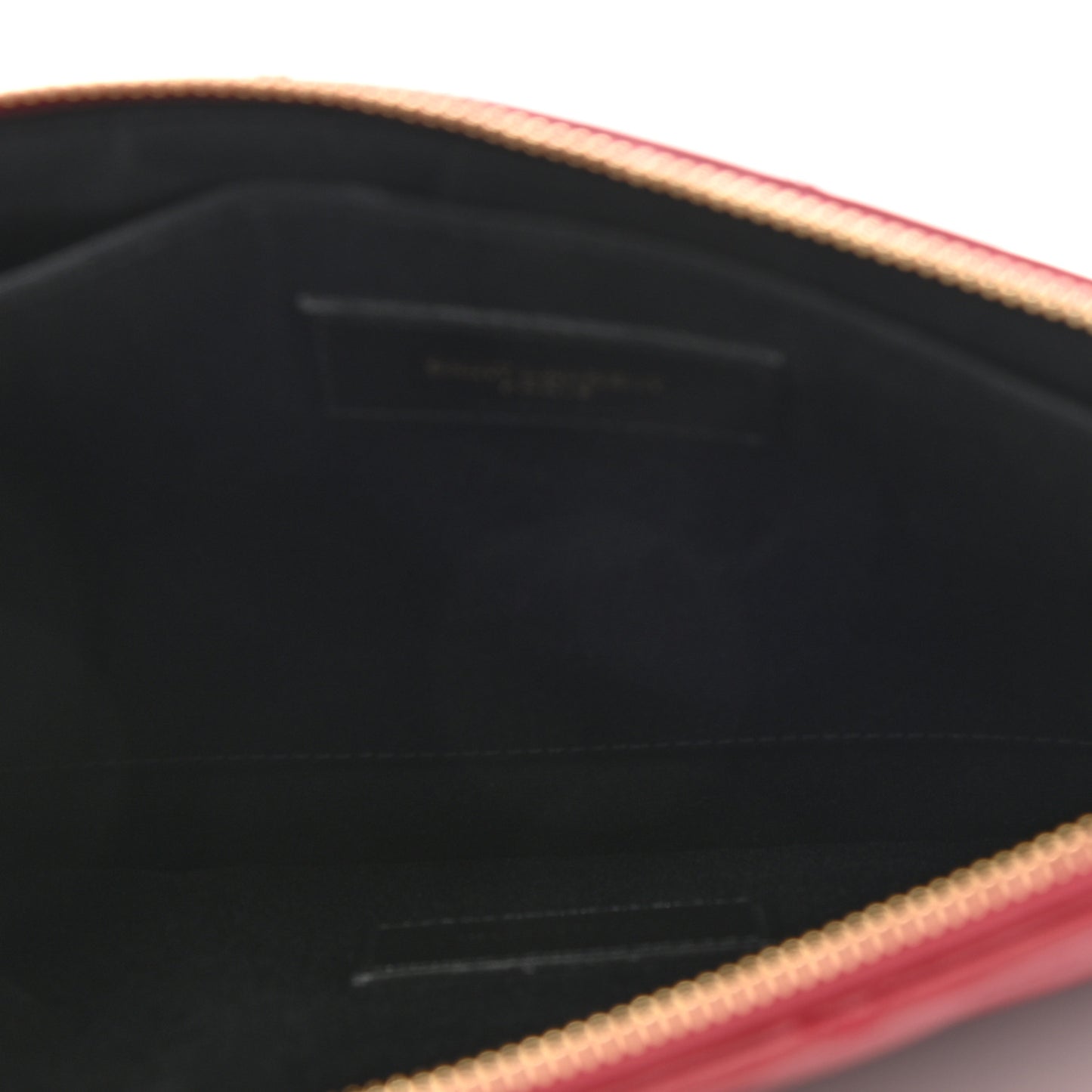 Lambskin Monogram Sade Zip Pouch Rouge Opyum