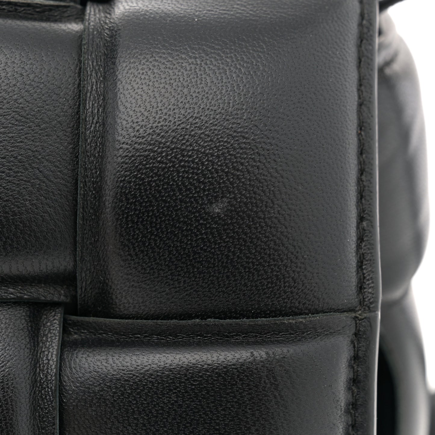 Nappa Maxi Intreccio Padded Cassette Crossbody Bag Black